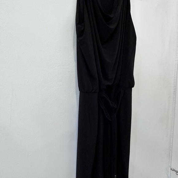 Evan Picone Black Sleeveless Cowl Neck Sheath Dress - Picture 7 of 9